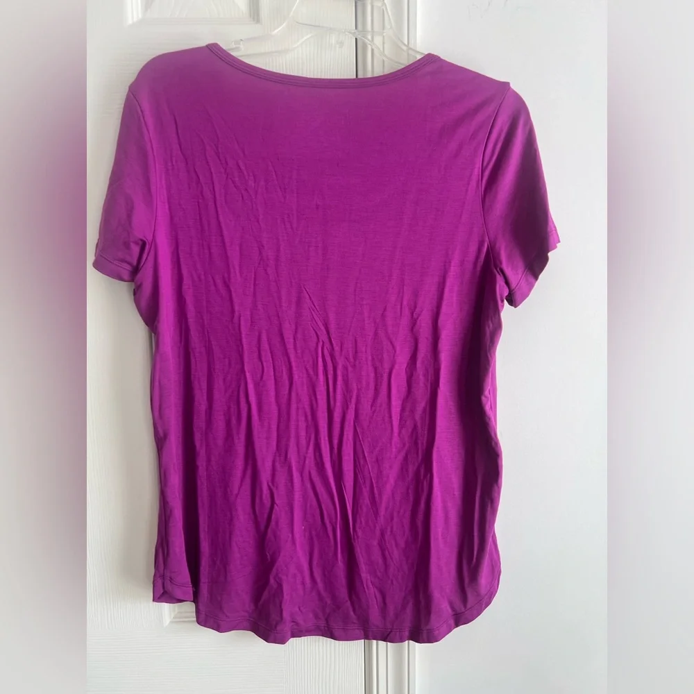 Felina Women's set of 2 navy blue & Purple sleep tees M - Picture 6 of 9